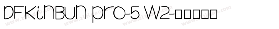 DFKinBun Pro-5 W2字体转换